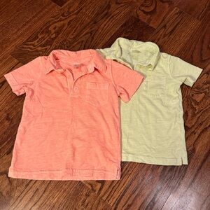 Carter's 24M Polo Shirts - Coral and Pale Yellow